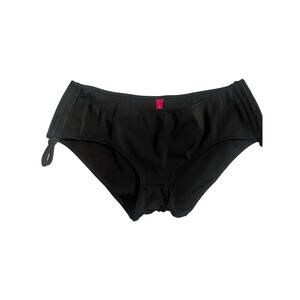 New Victoria Secret black bikini bottom with Ruching on the sides size medium